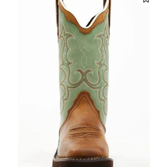 JUSTIN WOMEN'S RAYA WESTERN BOOTS - BROAD SQUARE TOE  Size 7B NWT - Picture 7 of 9